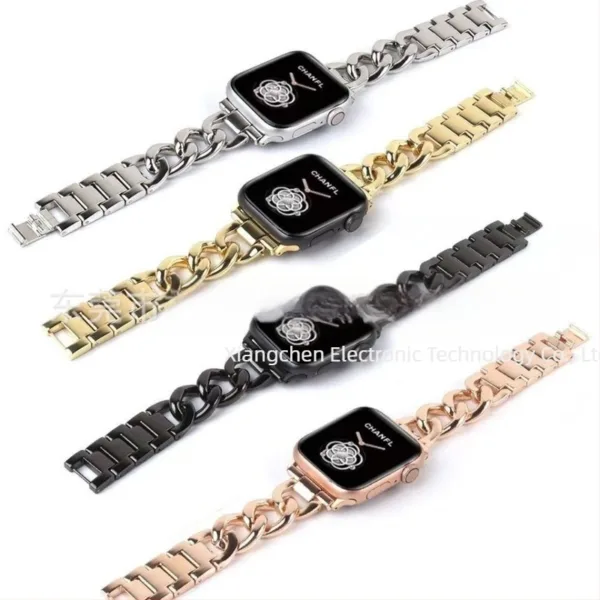 Bracelete em aco inoxidavel para Apple Watch s denim, Garmin i Huawei Bracelete em aco inoxidavel para Apple Watch s denim, Garmin i Huawei