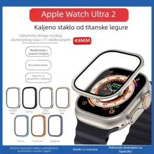 Pelicula de vidro em aco inoxidavel para Apple Watch Ultra