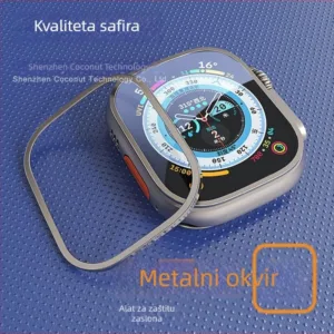 Pelicula de vidro em aco inoxidavel para Apple Watch Ultra 2