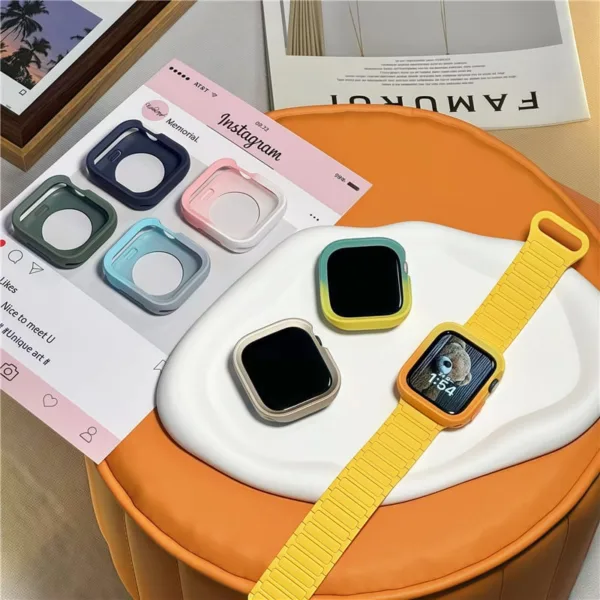 Capa protetora de silicone TPU para Apple Watch S10, iWatch 8 Capa protetora de silicone TPU para Apple Watch S10, iWatch 8