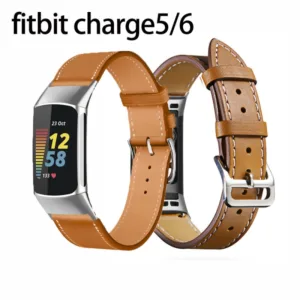 Bracelete em couro para Fitbit Charge 6