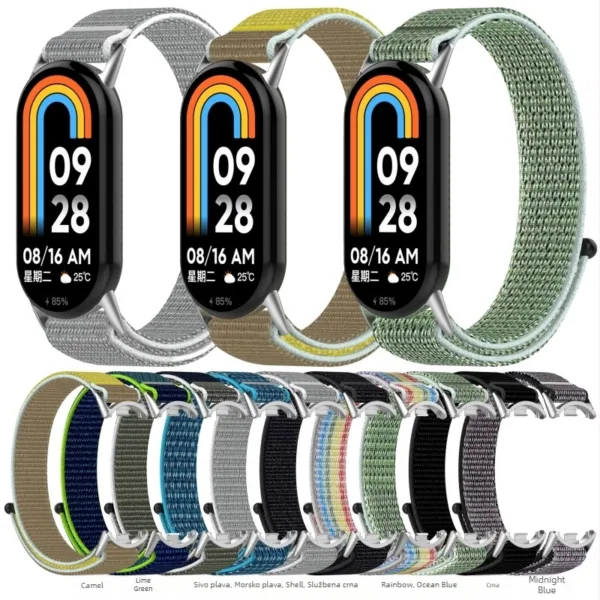 Bracelete de nylon para Mi Band 9/10 i Mi Band 8 NFC Bracelete de nylon para Mi Band 9/10 i Mi Band 8 NFC