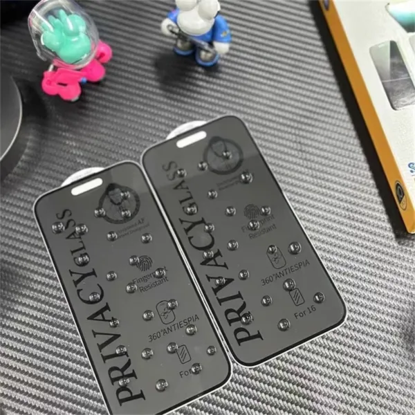 Pel?cula de vidro temperado para iPhone 15 - privacidade