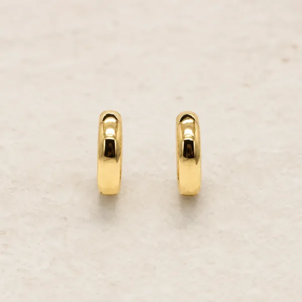 Brincos fashion de argola dourados pequenos minimalistas
