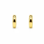 Brincos fashion de argola dourados pequenos minimalistas