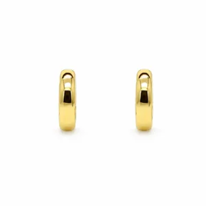 Brincos fashion de argola dourados pequenos minimalistas