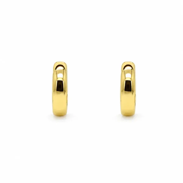 85365-3-white Brincos fashion de argola dourados pequenos minimalistas