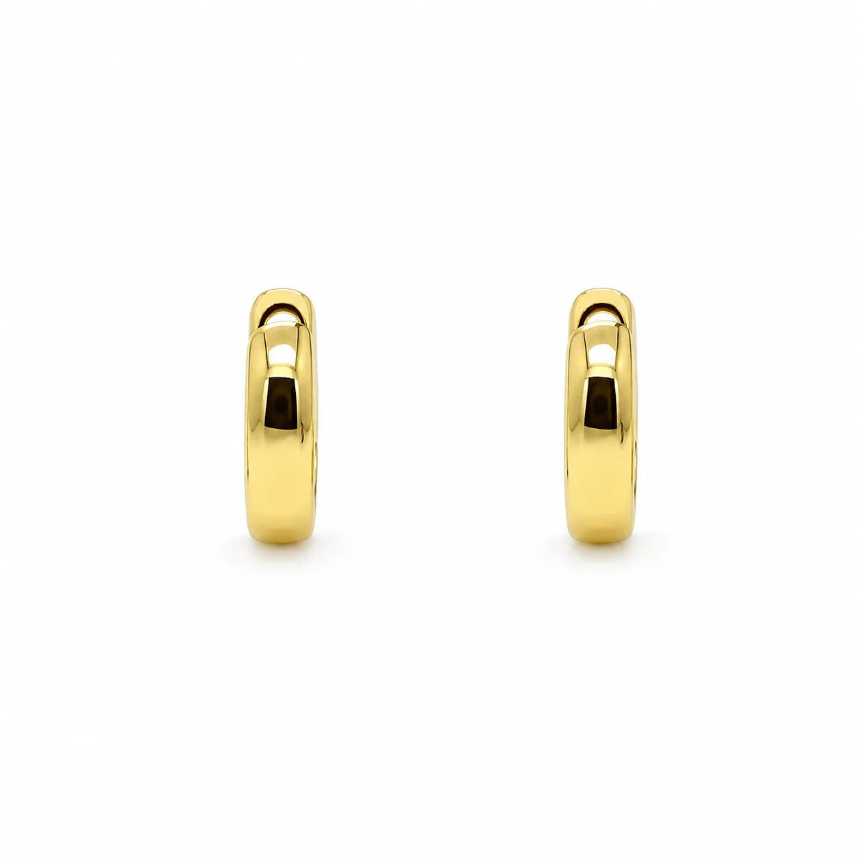 Brincos fashion de argola dourados pequenos minimalistas
